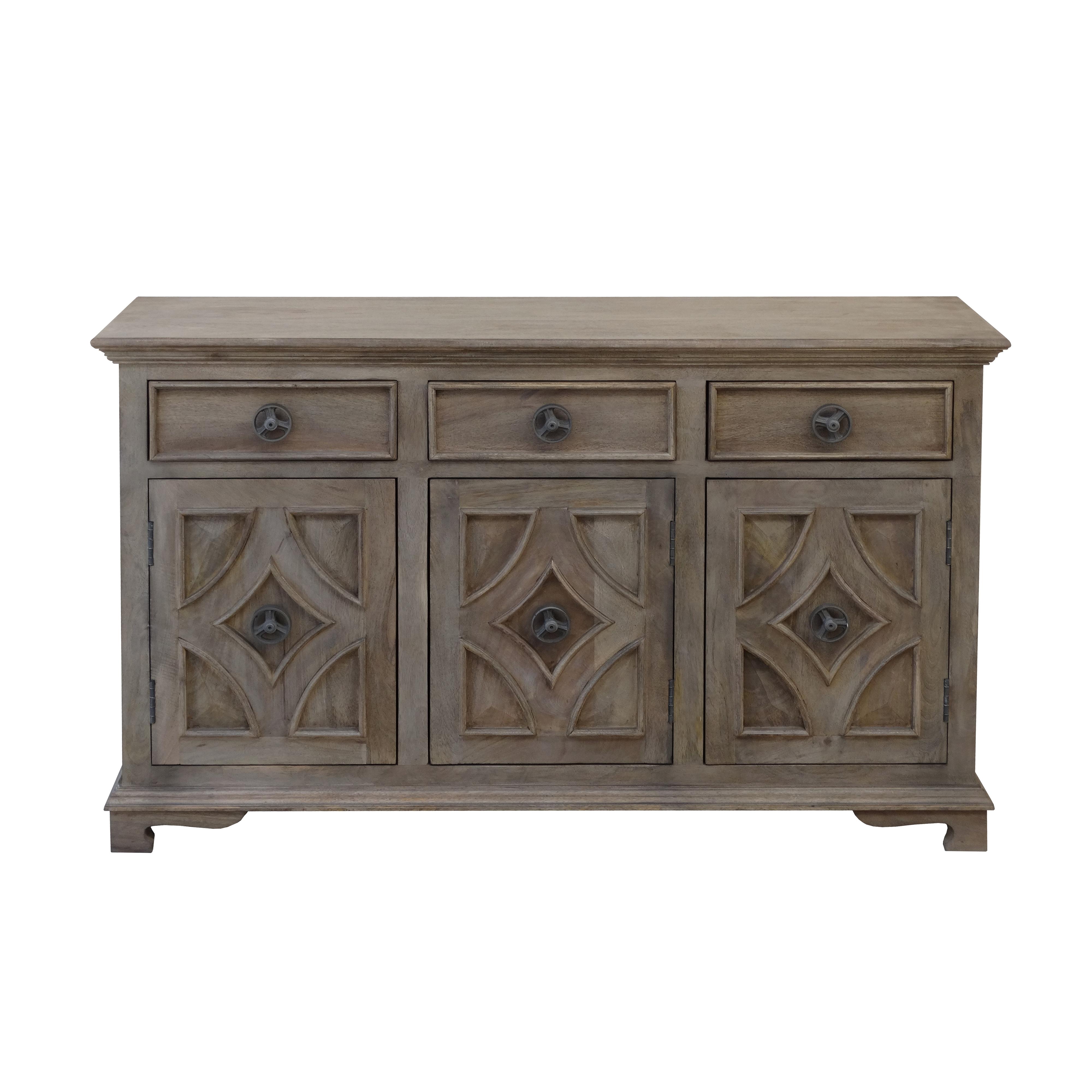 Coast to Coast Imports Jadu Accents Three Drawer Three Door Sideboard